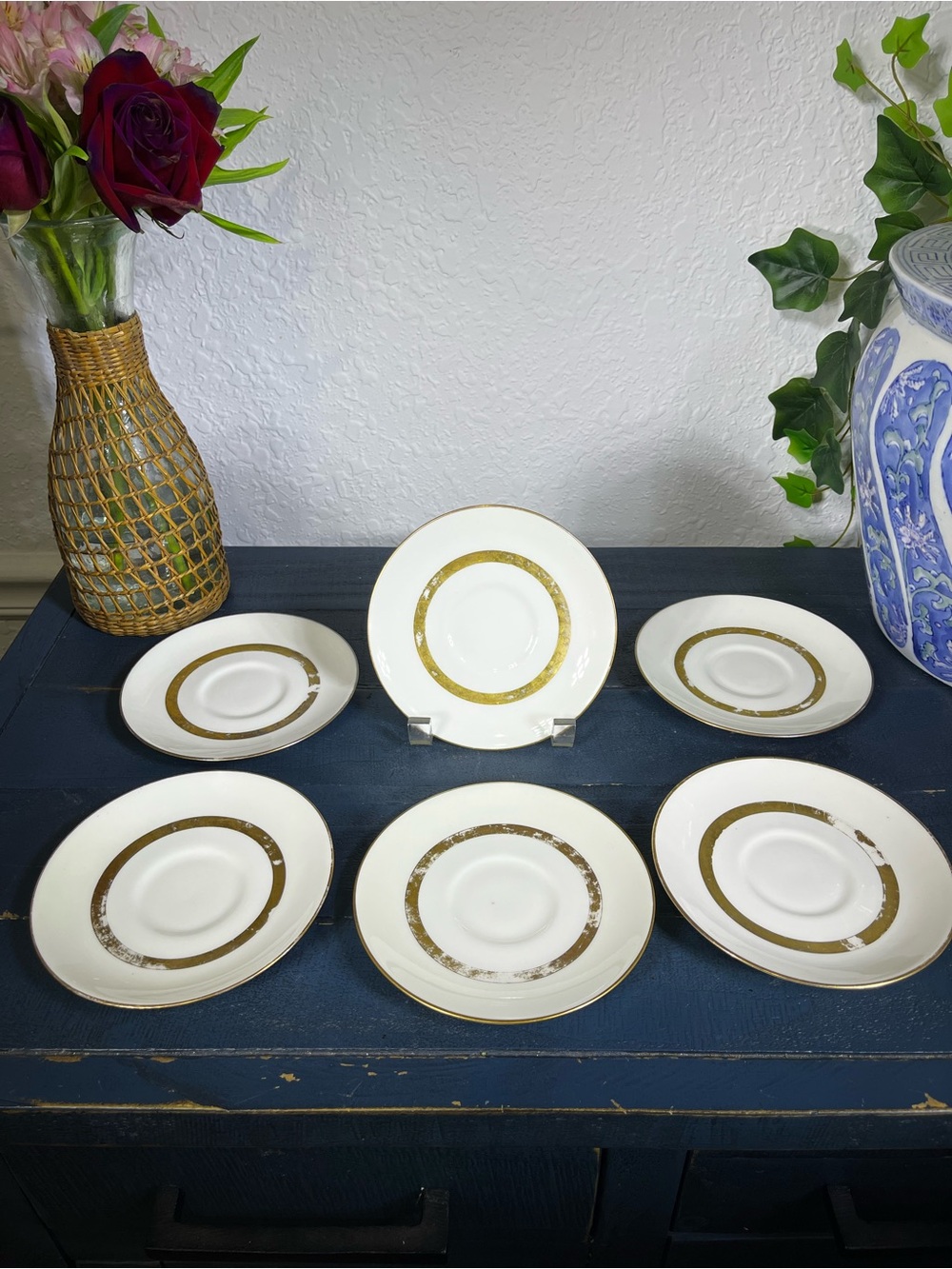 Vintage Theodore Haviland “Gotham” replacement saucers set of 6